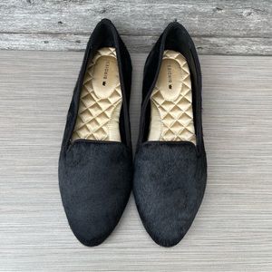 Birdies Blackbird Flats Women size 7 Black Calf Hair Loafer